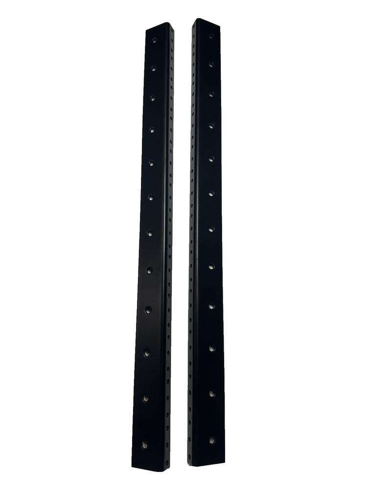 2 (One Pair) 12U / 12 SPACE Rack Rails 21″ Lg Tapped 10/32″ for Amplifier Rack