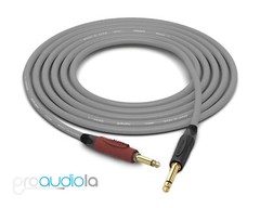 Canare Quad L-4E6S Instrument Cable | Silent 1/4″ TS to 1/4″ TS | Grey 30 Ft