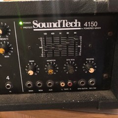 SoundTech 4150 4-Channel Powered Mixer Untested As Is Parts Or Repair Only