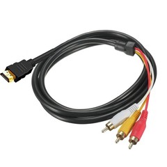 HDMI to 3 RCA Cable, 1080P 5ft/1.5m Male 3-RCA Video Audio AV Lead Wire…
