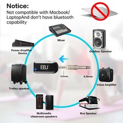 EBJ 2.4G Wireless Headset Mic and Handheld Mic 2 in 1, 30m Stable Transmissio…