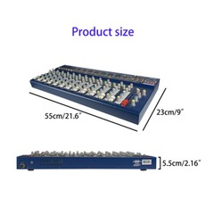 14CH Audio Mixer Pro Recording Stage Mixing Console 4CH Stage Headset Microphone