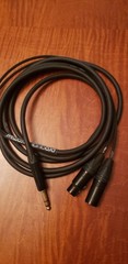PAIR of Mogami Gold 1/4in TRS Male to XLR MALE& XLR FEMALE Insert Y Cables 10ft