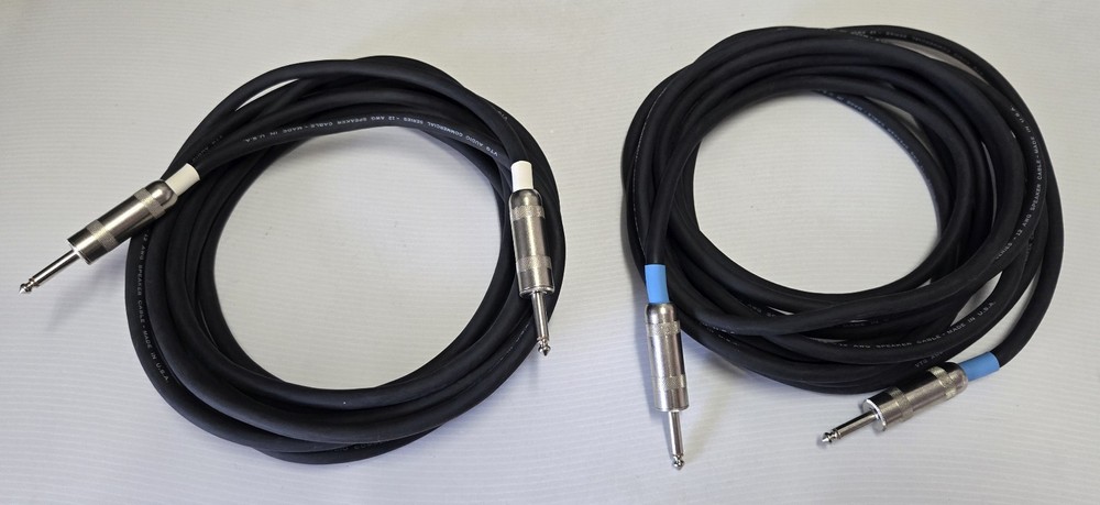 Lot of 2 VTG Audio 22ft 12 AWG Speaker Cable 1/4″ to 1/4″