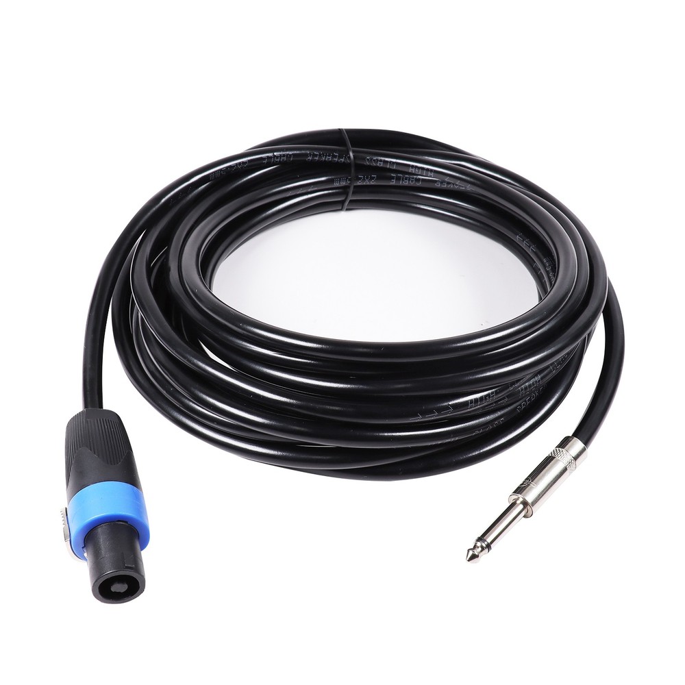 10 20 50FT Speakon Male Plug to 1/4 TS PA Speaker Cable 16 AWG Speaker Wire Core