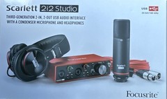 2 MIC Combo: Focusrite Scarlett 2i2 STUDIO 3RD Gen+ Studio Mic + Stands + More