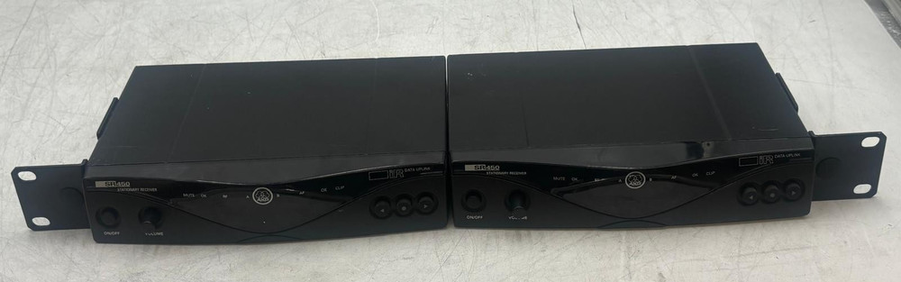 Lot of 2 AKG SR450 Stationary Wireless Receiver RF Band I – 650.100 – 680.000MHz