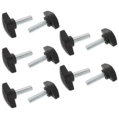10Pcs Reusable Mic Stand Screws Black PP and Carbon Steel for Mic Clamp