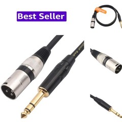 1/4 Inch TRS to XLR Male Balanced Signal Interconnect Cable Quarter inch to X…