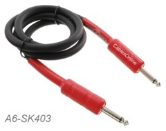 3ft 1/4″ Male/Male Pig-Hog 8mm/OD 14-AWG wire Speaker Cable, A6-SK403