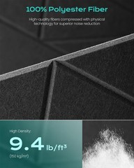 12-Pack Acoustic Panels,12″x12″x0.4″ Soundproof Wall Panels, Peel & Stick Sou…
