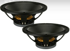2x B&C 18TBX100-4 4-Ohm 18″ Subwoofer 2400 Watts Low Frequency 35 – 1000 Hz SUB.