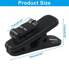 12 Pack Black Earphone Wire Clips Microphone Mount Clothing Headset Cords