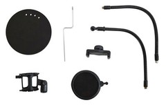 Technical Pro LiveShow2M Zoom Stream Broadcast Podcast Stand w/Phone+Mic Holder