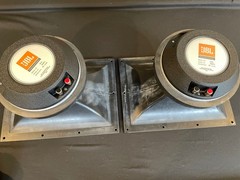 PAIR – JBL 2447J + 2381 Horns – 4″ Compression Drivers – 16ohms