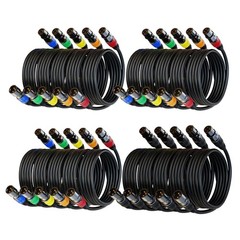 25ft Gold Plated XLR Microphone Cables Male to Female 20 Pack XLR Audio Mic