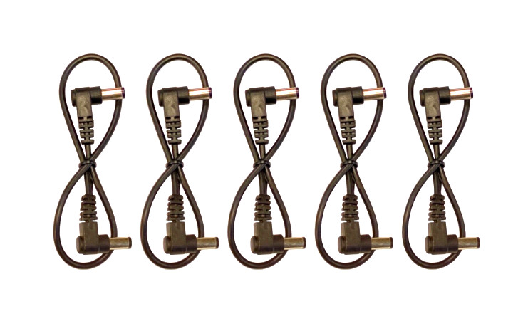 (5) Pack 1ft Right Angle Guitar Pedal DC Power Cables for Strymon Power Supply