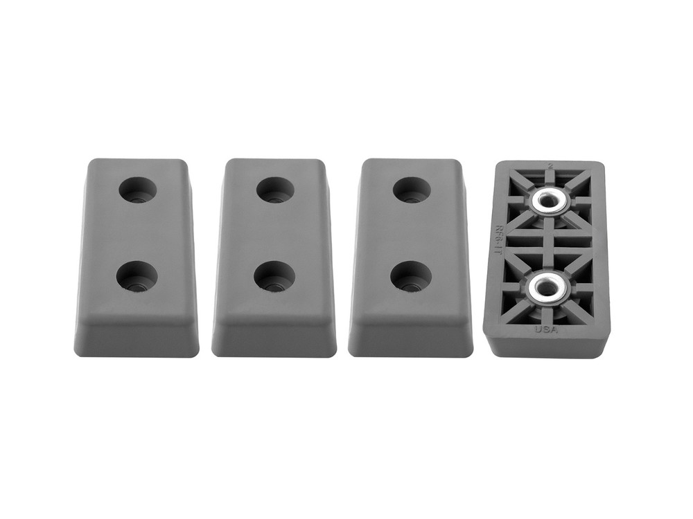 4 MEDIUM RECTANGLE GRAY RUBBER FEET – SOFAS, DESKS, CHAIRS, TABLES – US MADE