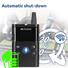 Retekess TT126 Two-Way Tour Guide System Mic Transmitter and One Receiver Church