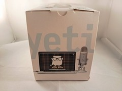 Blue Yeti USB Microphone Silver with Stand USB Cable & Box Tested Working