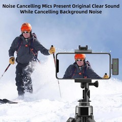 NPTCL Wireless Lavalier Mini Microphone for iPhone Video Recording | Noise Cance