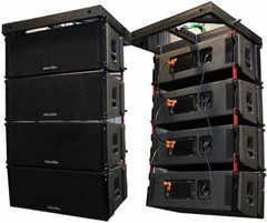 4x Admark A-12A Double Waterproof Powered Line Array Speaker W/built-in DSP 4ohm