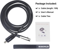 USB to XLR Audio Cable, 10FT – Ideal for Recording, Podcasting & Live Streaming