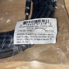 50 Feet Speaker Cable 16AWG Patch Cords – 50 ft 1/4