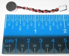 Small Electret Microphone with 1-3/4″ Wires and 2 Pin Plug – 3/8″ Dia. x 3/16″