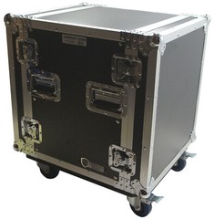 Harmony Cases HC12UADC Flight DJ Amp 12U Veritcal Rack Amplifier DJ Case Wheels