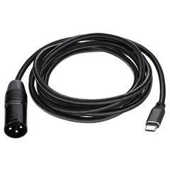 USB to XLR Cable, 6.6 FT USB to XLR Converter Adapter Cable Black Nylon Braid…