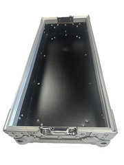 LASE Pro 4U Space 28″ Deep ATA Style Amp Rack Flight Case Chrome Unassembled