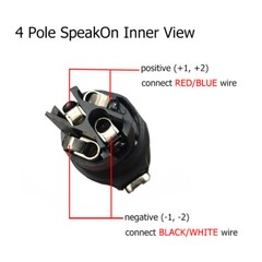 4 Pole Speakon Connector w/ Panel Mount Chassis Socket PA DJ NL4FC NL4FX Adapter
