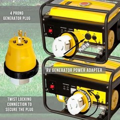 NEMA L14-30P to 50A SS2-50R RV Marine Power Generator Adapter, 30A L14-30P to
