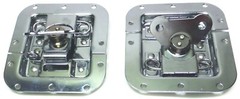 (2) Two Chrome – Plated Medium Butterfly Latches (Split Dish) For ATA Road Cases