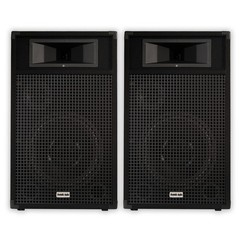 Acoustic Audio BR12 Passive 12″ Speaker Pair 3 Way DJ PA Karaoke Band Speakers