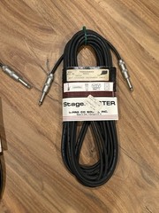 Lot of 2 StageMASTER Instrument & Speaker Cable NOS 25ft 30ft 1/4 Vintage