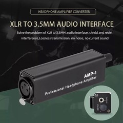 Lossless Audio Portable Headphone Amp Converter XLR to 3.5mm Audio Plug-and-Play