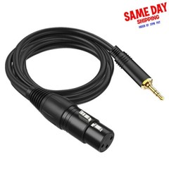 Cable 9ft/3m XLR 3 Pin Female to 3.5mm 1/8″ Mono Male Mic Microphone Sound Audio