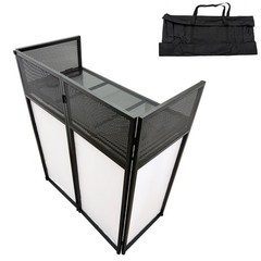 DJ Event Facade White Scrim Booth Portable Foldable DJ Booth Steel Alloy Frame
