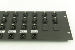 22 Channel XLR Input Mixer Mix Down Rack Face For Parts – Not Wired