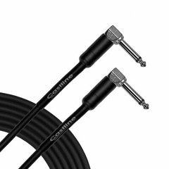 Castline Silver 1/4″ TS Right Angle Unbalanced Guitar Patch Cable Mogami 2582