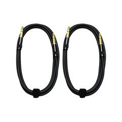 Audio2000’S E08106P2 Two-Pack 6-Feet Gold-Plated 1/4-Inch TRS to Gold-Plated 1/4