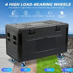 Cable Trunk Road Case Flight Case w/Wheels,Stackable Heavy Duty ATA Rolling Case