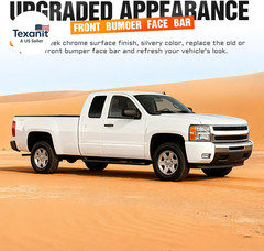 Impact Bar Compatible with 2007-2013 Chevy Silverado 1500 2500 3500 Pickup Front