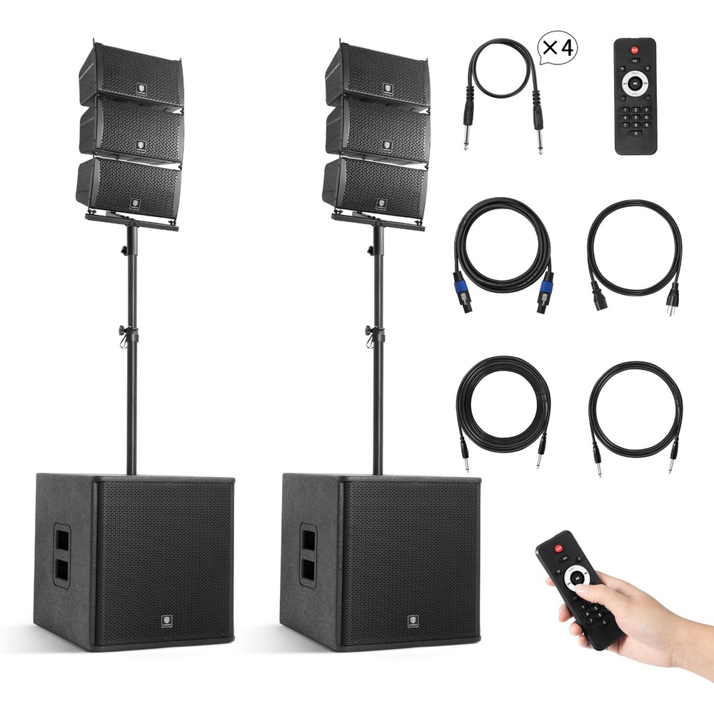 PRORECK Club 8000 DJ Powered PA Speaker System 18“ 8000W Peak Stereo Subwoofor