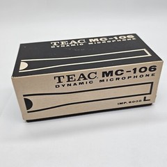 Vintage Teac MC-106 Dynamic Microphone With Box & Manual – Silver & Black