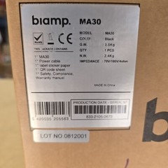 BiAmp MA30 30Watts Single Channel Mixing Amplifier Compact 9.5” Housing