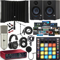 Focusrite Scarlett 2i2 4th Gen USB Audio Interface Bundle W/Software, Arm & More