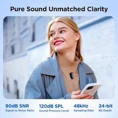 Saramonic Air Wireless Microphones 48kHz/24-bit for iPhone/Camera/Android/PC